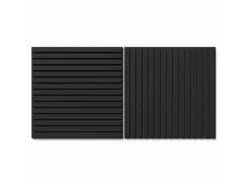 Akustikpaneel Lino Nero MDF Schwarz Filz Schwarz 60 cm x 60 cm 2 Stück
