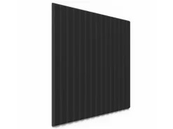 Akustikpaneel Lino Nero MDF Schwarz Filz Schwarz 60 cm x 60 cm 2 Stück