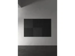 Akustikpaneel Lino Nero MDF Schwarz Filz Schwarz 60 cm x 60 cm 2 Stück