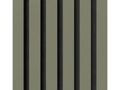 Akustikpaneel Lino Olive MDF Schwarz Filz Schwarz 32 cm x 240 cm 2 Stück