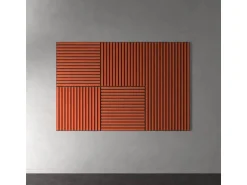 Akustikpaneel Lino Orange MDF Schwarz Filz Schwarz 60 cm x 60 cm 2 Stück