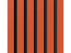 Akustikpaneel Lino Orange MDF Schwarz Filz Schwarz 60 cm x 60 cm 2 Stück