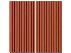 Akustikpaneel Lino Orange Blast MDF Schwarz Filz Schwarz 60 cm x 120 cm 2 Stück