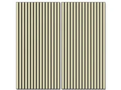 Akustikpaneel Lino Pearl MDF Schwarz Filz Schwarz 60 cm x 120 cm 2 Stück