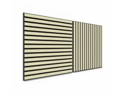 Akustikpaneel Lino Pearl MDF Schwarz Filz Schwarz 60 cm x 60 cm 2 Stück