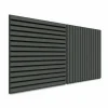 Akustikpaneel Lino Pewter MDF Schwarz Filz Schwarz 60 cm x 60 cm 2 Stück