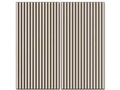 Akustikpaneel Lino Powder MDF Schwarz Filz Schwarz 60 cm x 120 cm 2 Stück