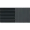 Akustikpaneel Lino Smokey Blue MDF Schwarz Filz Schwarz 60 cm x 60 cm 2 Stück