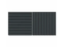 Akustikpaneel Lino Smokey Blue MDF Schwarz Filz Schwarz 60 cm x 60 cm 2 Stück