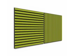 Akustikpaneel Lino Spring Green MDF Schwarz Filz Schwarz 60 cm x 60 cm 2 Stück