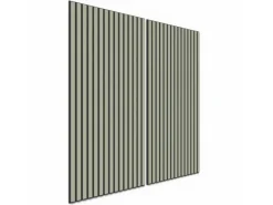 Akustikpaneel Lino Vapour MDF Schwarz Filz Schwarz 60 cm x 120 cm 2 Stück