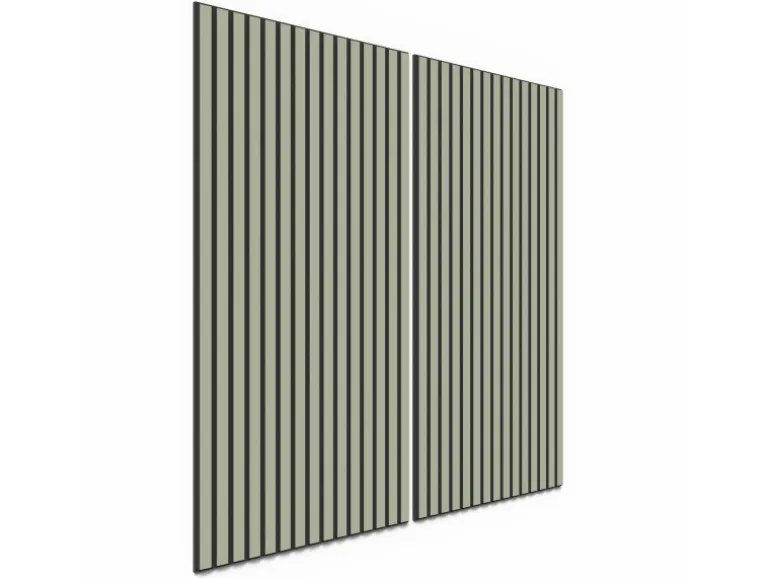 Akustikpaneel Lino Vapour MDF Schwarz Filz Schwarz 60 cm x 120 cm 2 Stück