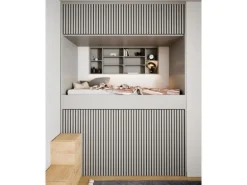 Akustikpaneel Linoleum Ash MDF Schwarz Filz Schwarz 60 cm x 300 cm