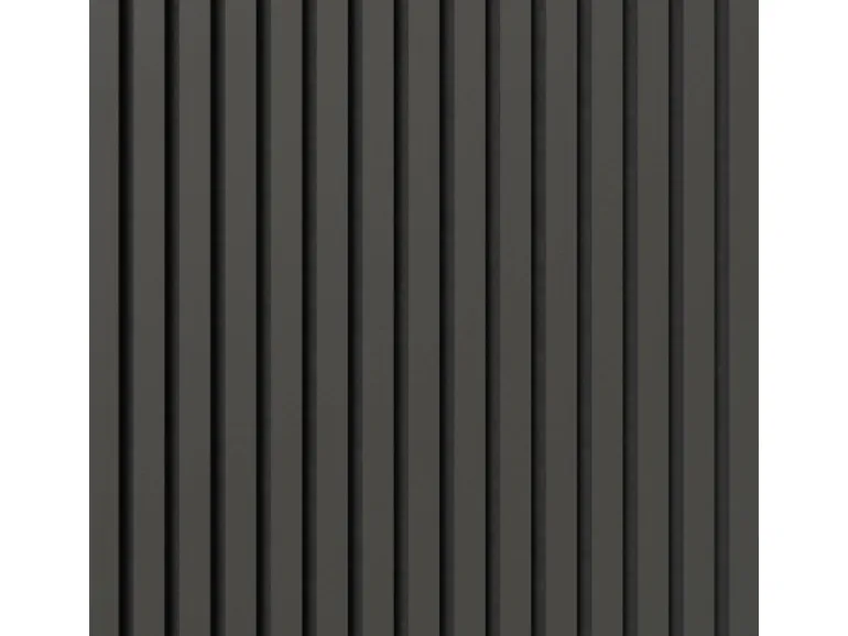 Akustikpaneel Linoleum Iron MDF Schwarz Filz Schwarz 60 cm x 300 cm