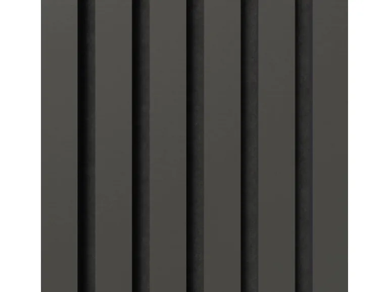 Akustikpaneel Linoleum Iron MDF Schwarz Filz Schwarz 60 cm x 300 cm