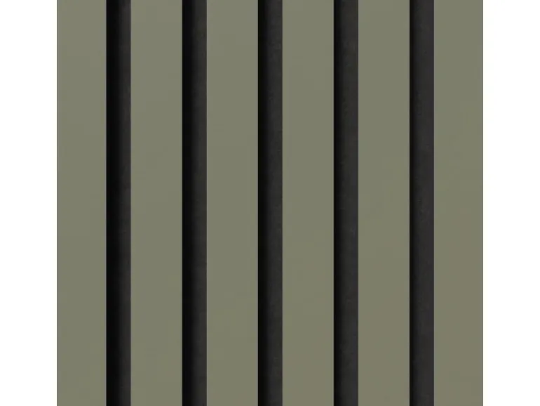 Akustikpaneel Linoleum Olive MDF Schwarz Filz Schwarz 60 cm x 300 cm