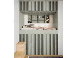 Akustikpaneel Linoleum Pebble MDF Schwarz Filz Schwarz 60 cm x 240 cm