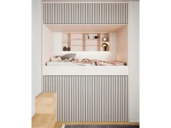 Akustikpaneel Linoleum Powder MDF Schwarz Filz Schwarz 60 cm x 300 cm