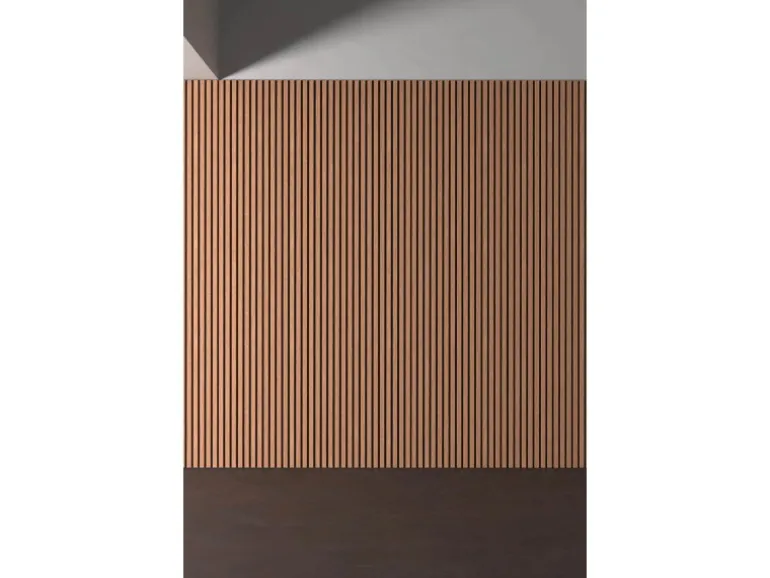 Akustikpaneel Mahagoni MDF Schwarz Filz Schwarz 32 cm x 240 cm 2 Stück FSC®