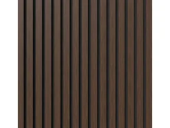 Akustikpaneel Walnuss Geölt MDF Schwarz Filz Schwarz 60 cm x 270 cm FSC®