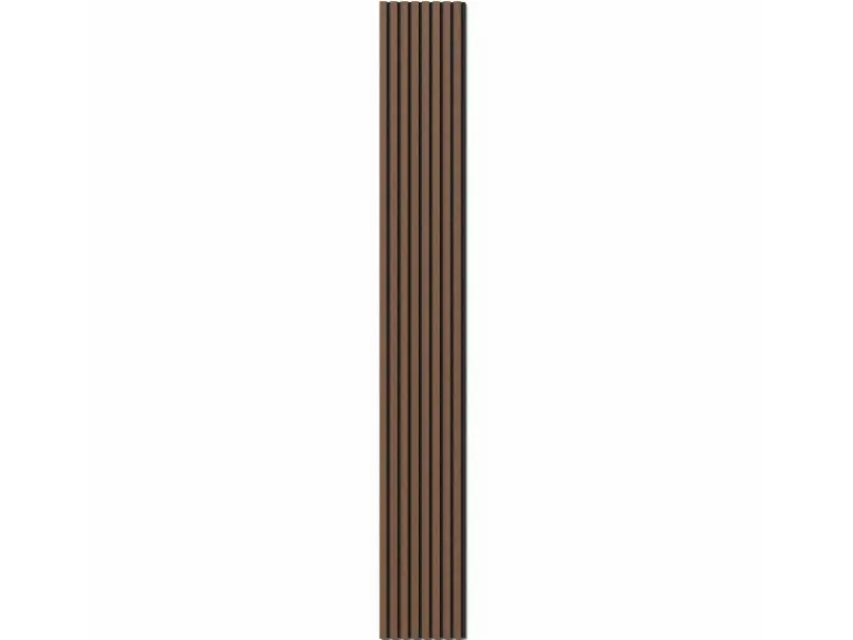 Akustikpaneel Walnuss MDF Schwarz Filz Schwarz 32 cm x 240 cm 2 Stück FSC®