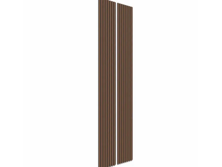 Akustikpaneel Walnuss MDF Schwarz Filz Schwarz 32 cm x 240 cm 2 Stück FSC®