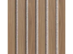 Akustikpaneel Walnuss MDF Braun Filz Grau 60 cm x 120 cm 2 Stück FSC®