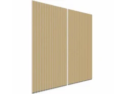 Akustikpaneel Wandverkleidung Eiche MDF Natur Akustikfilz Grau 119,8 cm