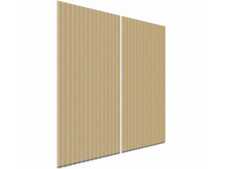 Akustikpaneel Wandverkleidung Eiche MDF Natur Akustikfilz Grau 119,8 cm