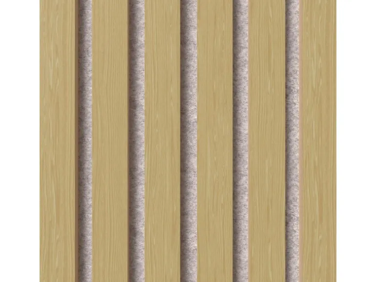 Akustikpaneel Wandverkleidung Eiche MDF Natur Akustikfilz Grau 119,8 cm