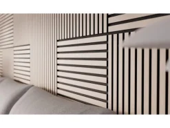 Akustikpaneel Wandverkleidung Eiche MDF Schwarz Akustikfilz Schwarz 60 cm 2 St.