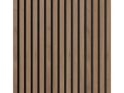 Akustikpaneel Wandverkleidung Walnuss Natur MDF Akustikfilz Schwarz 240 cm FSC®
