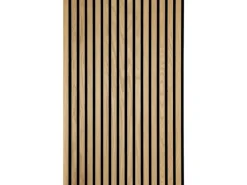 Akustikpaneel Wandverkleidung Eiche Geölt MDF und Akustikfilz Schwarz 240 cm