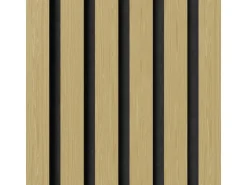 Akustikpaneel Wandverkleidung Eiche MDF Schwarz Akustikfilz Schwarz 119,8 cm