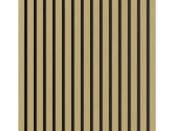 Akustikpaneel Wandverkleidung Eiche MDF Schwarz Akustikfilz Schwarz 119,8 cm