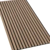 Akustikpaneel Wandverkleidung Walnuss MDF Natur Akustikfilz Schwarz 119,8 cm