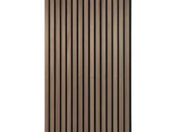 Akustikpaneel Wandverkleidung Walnuss MDF Natur Akustikfilz Schwarz 119,8 cm