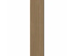 Akustikpaneel Wandverkleidung Eiche Natur auf Akustikfilz Schwarz 240 cm FSC®