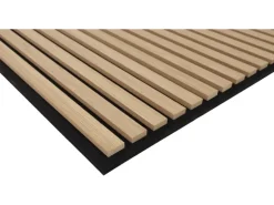 Akustikpaneel Wandverkleidung Eiche MDF Natur Akustikfilz Schwarz 119,8 cm