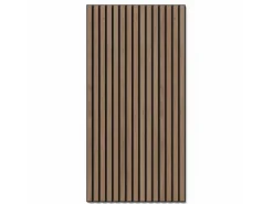 Akustikpaneel Wandverkleidung Walnuss MDF Schwarz Akustikfilz Schwarz 119,8 cm