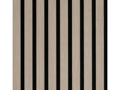 Akustikpaneel Wandverkleidung Eiche Grau auf Akustikfilz Schwarz 240 cm FSC®