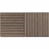 Akustikpaneel Wandverkleidung Walnuss MDF Natur Akustikfilz Schwarz 60 cm 2 St.