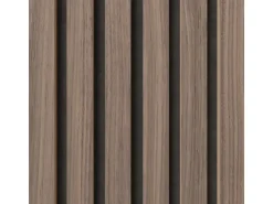 Akustikpaneel Wandverkleidung Walnuss MDF Natur Akustikfilz Schwarz 60 cm 2 St.