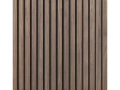 Akustikpaneel Wandverkleidung Walnuss MDF Natur Akustikfilz Schwarz 60 cm 2 St.