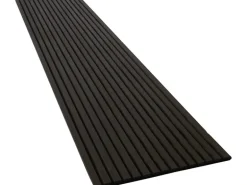 Akustikpaneel Wandverkleidung Eiche Geräuchert MDF und Akustikfilz Schwarz 240cm