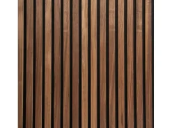 Akustikpaneel Wandverkleidung Walnuss Geölt auf Akustikfilz Schwarz 240 cm FSC®