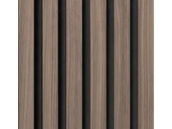 Akustikpaneel Wandverkleidung Walnuss MDF Schw. Akustikfilz Schwarz 60 cm 2 St.