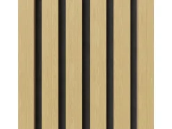 Akustikpaneel-Muster Eiche Unbehandelt MDF Braun Filz Schwarz 29,5 cm x 15 cm