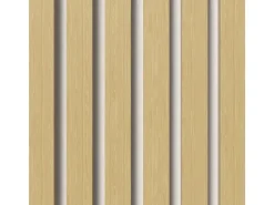 Akustikpaneel-Muster Eiche Unbehandelt Sperrholz Filz Weiß 29,5 cm x 15 cm