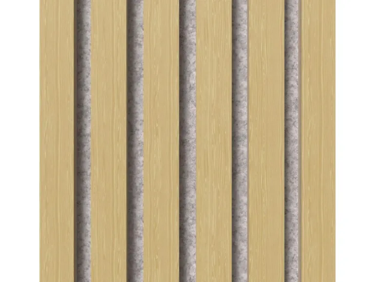 Akustikpaneel-Muster Eiche Unbehandelt Sperrholz Filz Grau 29,5 cm x 15 cm